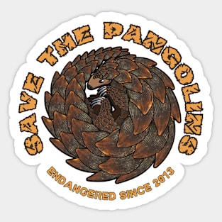 Save The Pangolins Endandgered Since 2013 Sticker